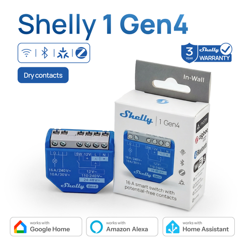 Shelly 1 Gen4 сухой контакт / smart switch