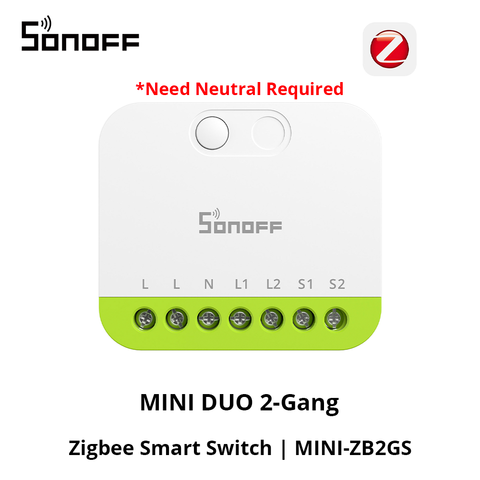 SONOFF MINI DUO 2‑Gang smart switch