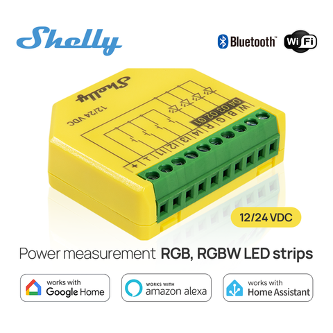 Shelly Plus RGBW PM контроллер LED‑лент