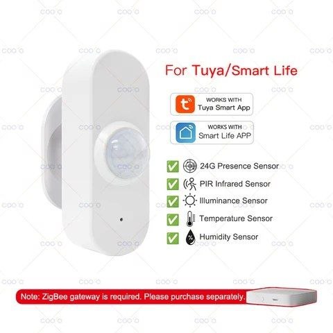 Coolo Zigbee 24G mmWave датчик присутствия