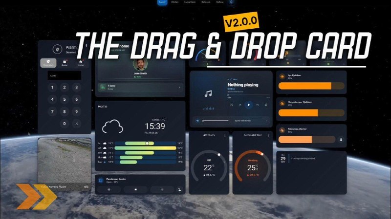 Drag & Drop Card + HADS - дашборды HomeAssistant ближе к Figma: карточки можно таскать, менять по…