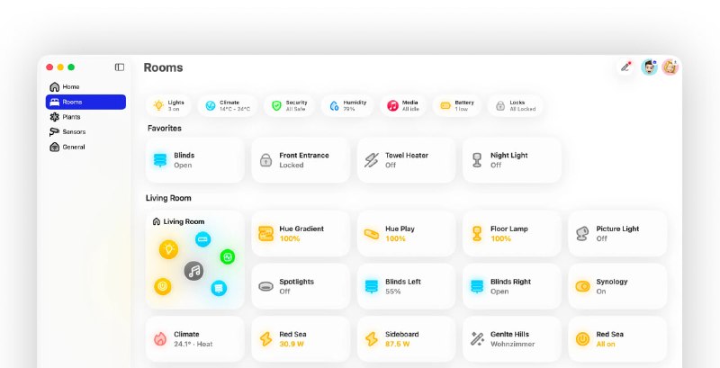 Vulpo - стороннее нативное приложение для HomeAssistant на Apple-устройствах.